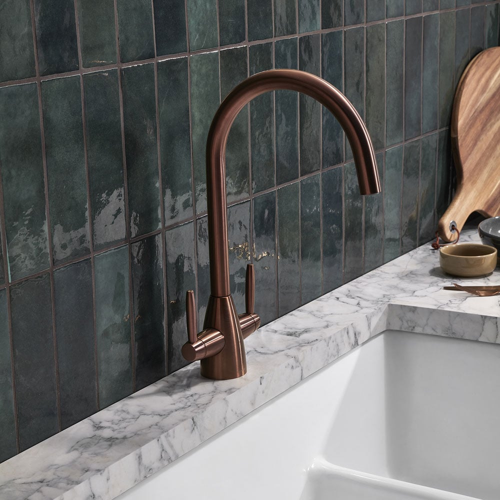 Clearwater Tutti Dual Lever Regency Copper Twist & Spray Monobloc ...