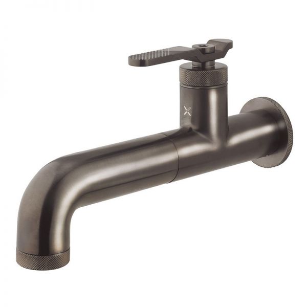Crosswater Union Brushed Black Chrome One Hole Wall Mounted Basin Mixer Tap