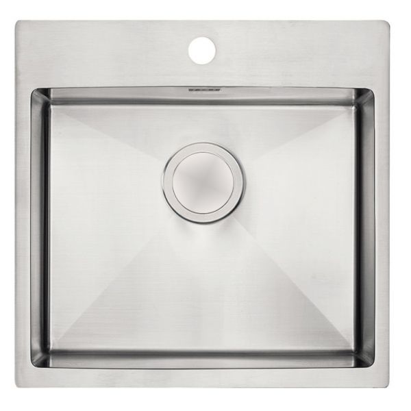Clearwater Urban 1 Bowl Inset Stainless Steel Kitchen Sink 540 x 510