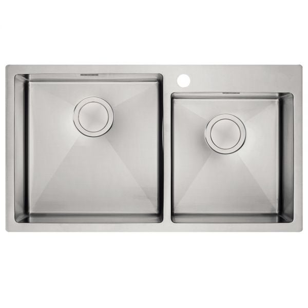 Clearwater Urban 1.75 Bowl Inset Stainless Steel Kitchen Sink 810 x 450