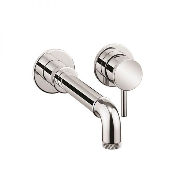 Crosswater MPRO Industrial Chrome 2 Hole Wall Mounted Basin Mixer Tap