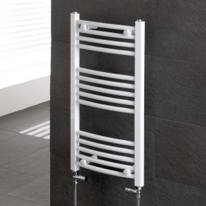 Eastbrook Wendover 1000 x 600 Curved White Towel Rail